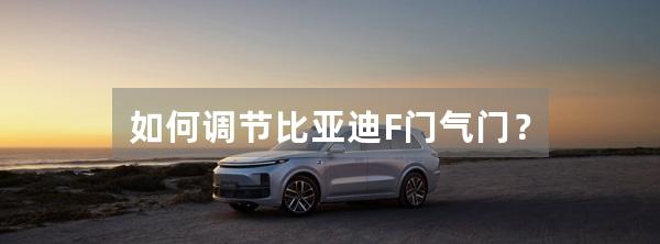 如何调节比亚迪F门气门?