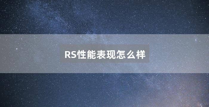 RS性能表现怎么样