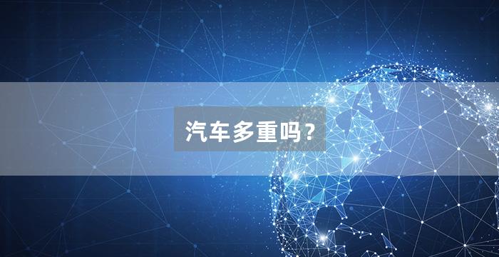 汽车多重吗？